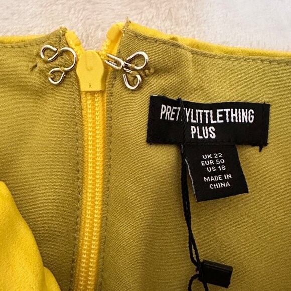 Womens Chartreuse Constructed Satin Ruched Bust Corset US/18 PrettyLittleThing - Picture 4 of 13